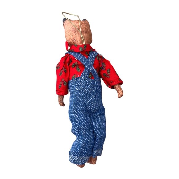 Fox Christmas Ornament Woodland Country Porcelain Fabric Fox Hunting Equestrian - Picture 2 of 4